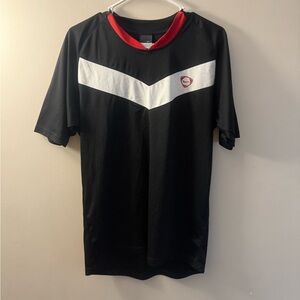 Nike Y2K Black and White Men's Jersey with Red Accents